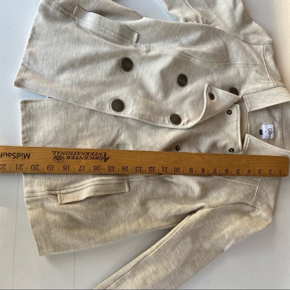 Cabi Women Size XS Cream button Blazer - Picture 8 of 10